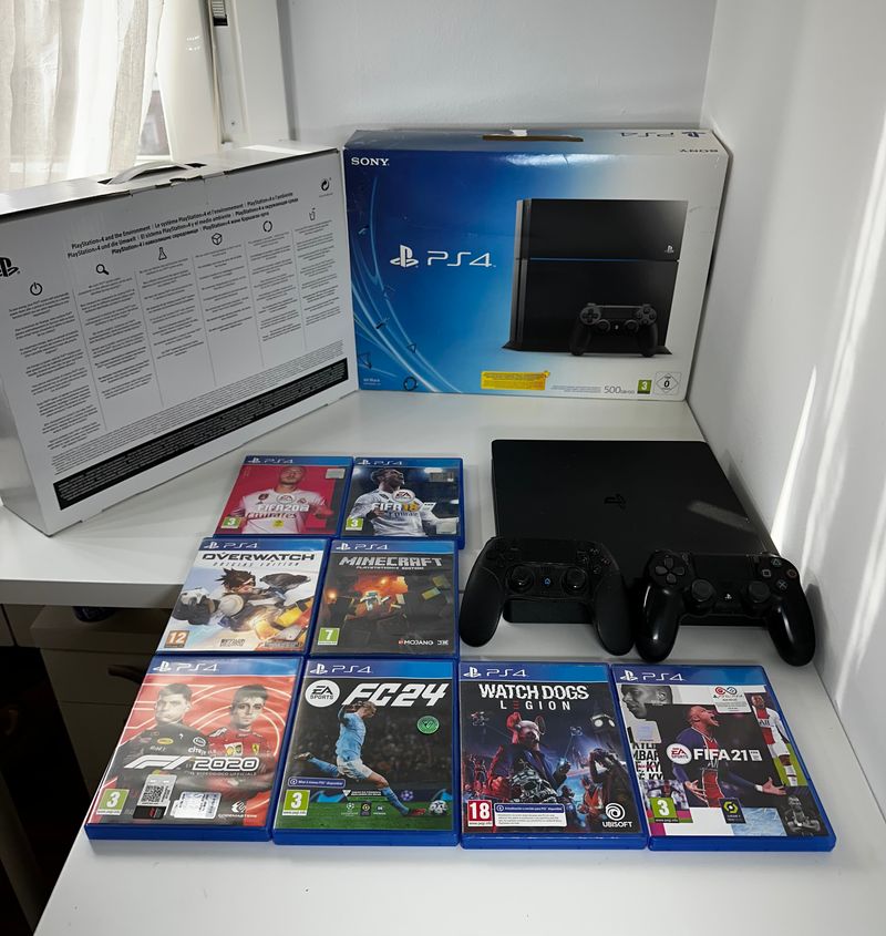 PlayStation 4 + 8 Juego + 2 Mandos afbeelding 2