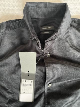 Sobrecamisa Massimo Dutti Algodón Negra Talla M