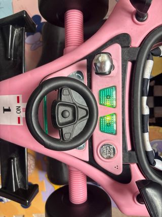 Andador bebé coche de carreras rosa