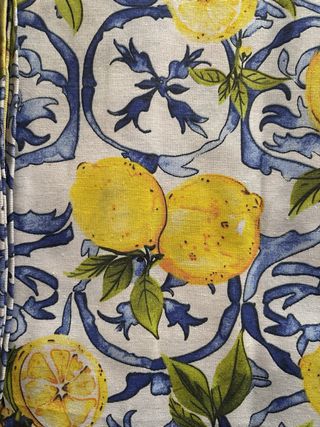 Tovaglia limoni blu e gialli