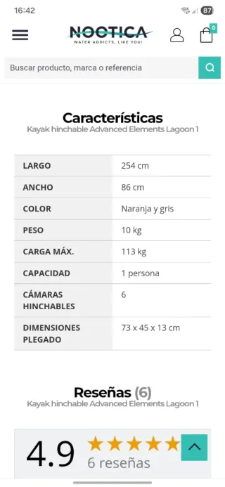 Kayak hinchable Advanced Elements Lagoon I