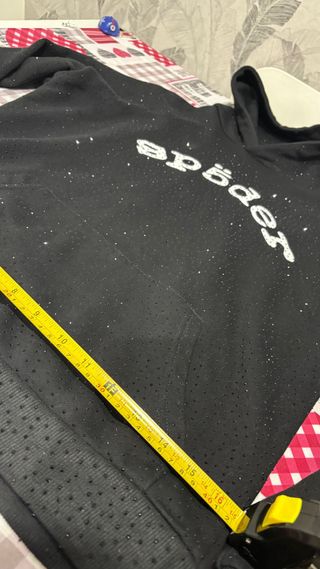 Sudadera Sp5der Negra Brillantitos Talla Única