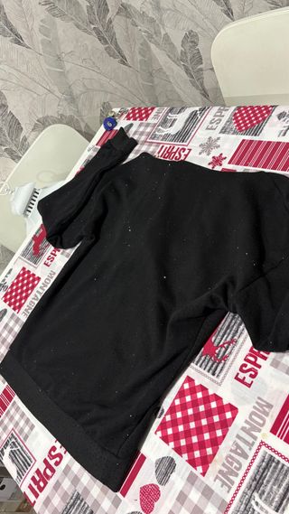 Sudadera Sp5der Negra Brillantitos Talla Única