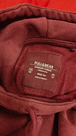 Sudadera granate con capucha unisex