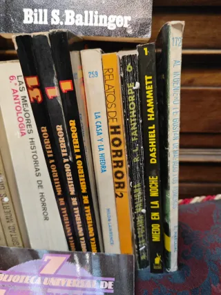 Colección de 27 libros antiguos de terror. Variado