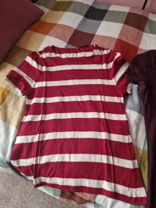 Lote 2 camisetas rayas y lisa