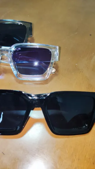 3 Gafas de Sol Retro Cuadradas Unisex