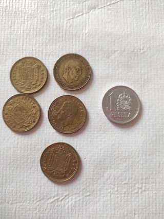 Lote de 6 monedas de Peseta