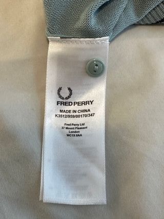 Polo Fred Perry Turquesa Talla M
