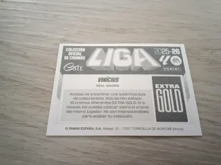 Cromo Vinícius Extra Gold Liga ESTE