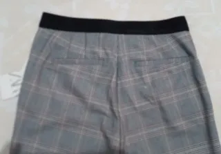 Pantaloni Zara a quadri grigi