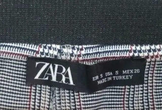 Pantaloni Zara a quadri grigi