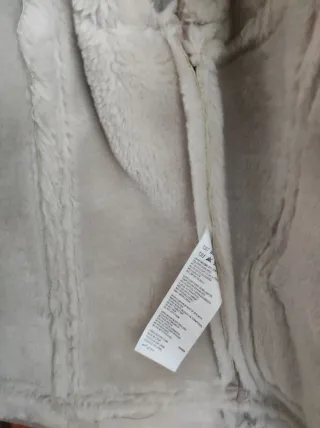 Chaqueta Biker Zara Beige Talla S