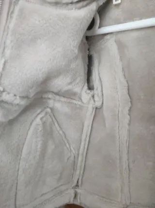 Chaqueta Biker Zara Beige Talla S