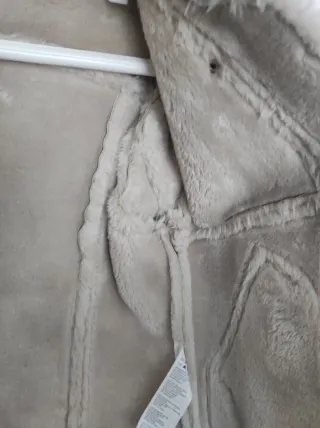 Chaqueta Biker Zara Beige Talla S