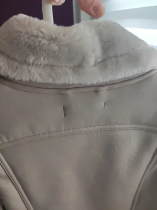 Chaqueta Biker Zara Beige Talla S