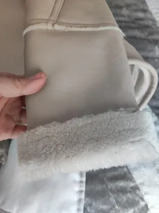 Chaqueta Biker Zara Beige Talla S