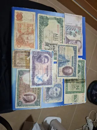 Lotto 9 Banconote Spagna Peseta