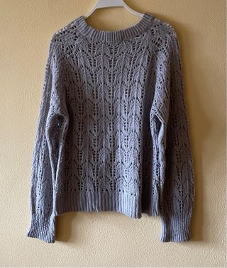 Jersey Brownie calado gris claro talla S