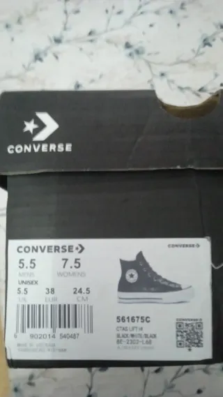 Converse All Star Botas Negras Blancas