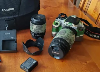 Canon EOS Rebel T6 + 2 Objetivos + accesorios