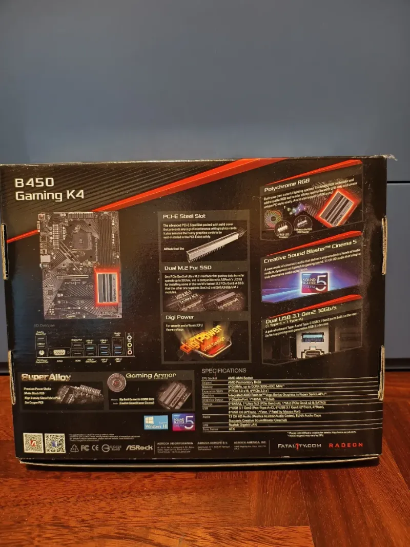 Placa base ASRock B450 Fatal1ty Gaming K4 afbeelding 3