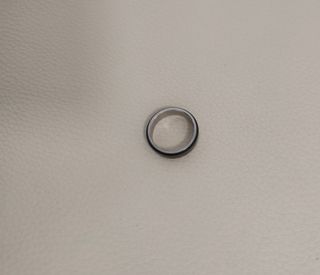 Anillo Acero Negro y Plateado