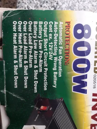 Inversor Inteligente DC-AC 12V 800W