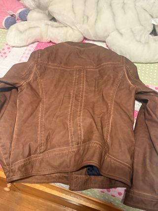 Cazadora mujer cuero  marrón Talla L Nueva