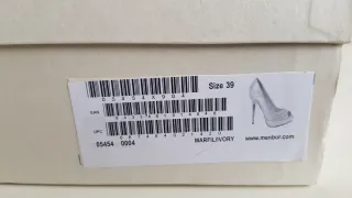 Zapato tacón Menbur Novia Plata/Blanco