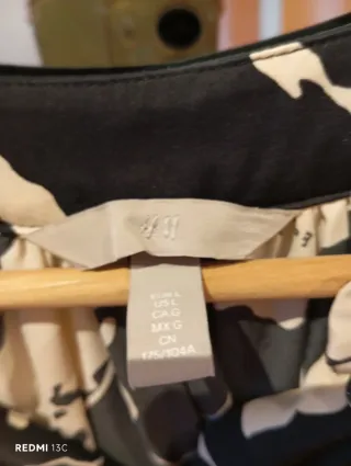 Vestido largo H&M estampado Talla L
