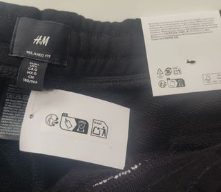 Pantalón corto H&M Relaxed Fit Negro T. L