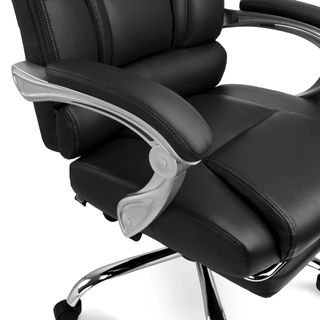 Sillón de Oficina Negro con Reposapiés