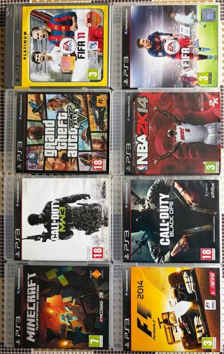 PlayStation 3 (PS3) con mando y juegos