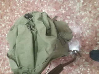 Mochila vintage tipo seta ejército español 1970
