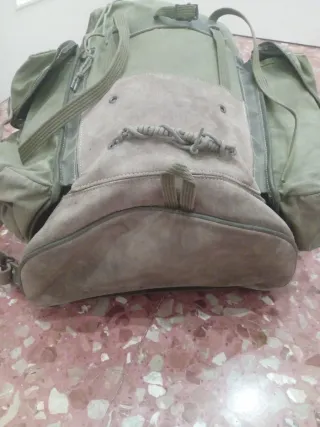 Mochila vintage tipo seta ejército español 1970