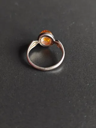 Anillo Vintage Plata 925 y Ámbar Báltico