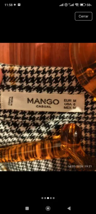 Camisa Mango de otoño/invierno a cuadros