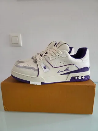 Louis Vuitton LV 54 Zapatillas Morado Blanco