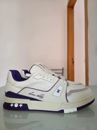 Louis Vuitton LV 54 Zapatillas Morado Blanco