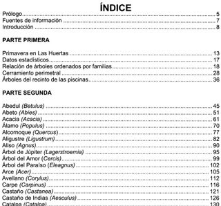 FLORA. LOS ARBOLES DE LA URBANIZACION. LAS HUERTAS