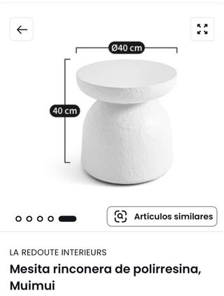 Conjunto mesas exterior/interior polirresina crudo