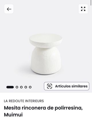 Conjunto mesas exterior/interior polirresina crudo