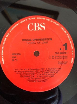 Bruce Springsteen Tunnel of Love Vinilo LP