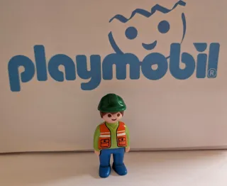 Playmobil obrero con casco y chaleco