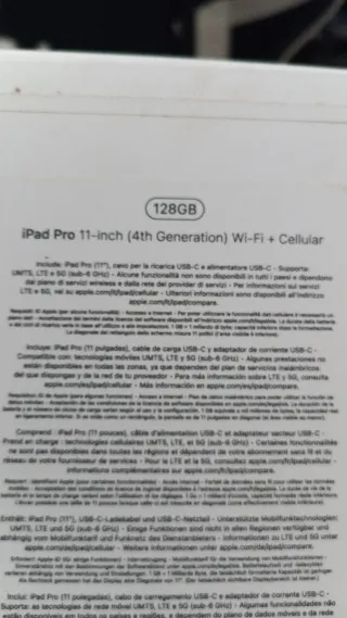 iPad Pro 11" 4ª Gen Wifi + Celular Chip M2