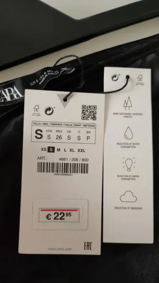 Falda Zara Negra Larga