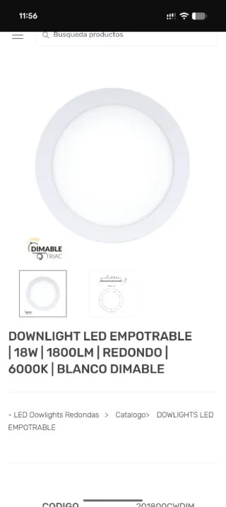 Downlight LED Empotrable LDV 201800CW