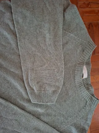 Jersey punto ligero clásico verde talla 40/42