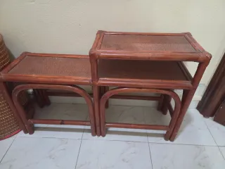 Urge! Mueble recibidor mimbre y espejo